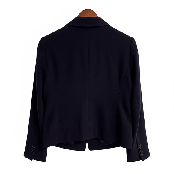 Talbots Petite 6P Navy Blue Single Button Blazer Suit Jacket Easy Travel EUC - Picture 5 of 6